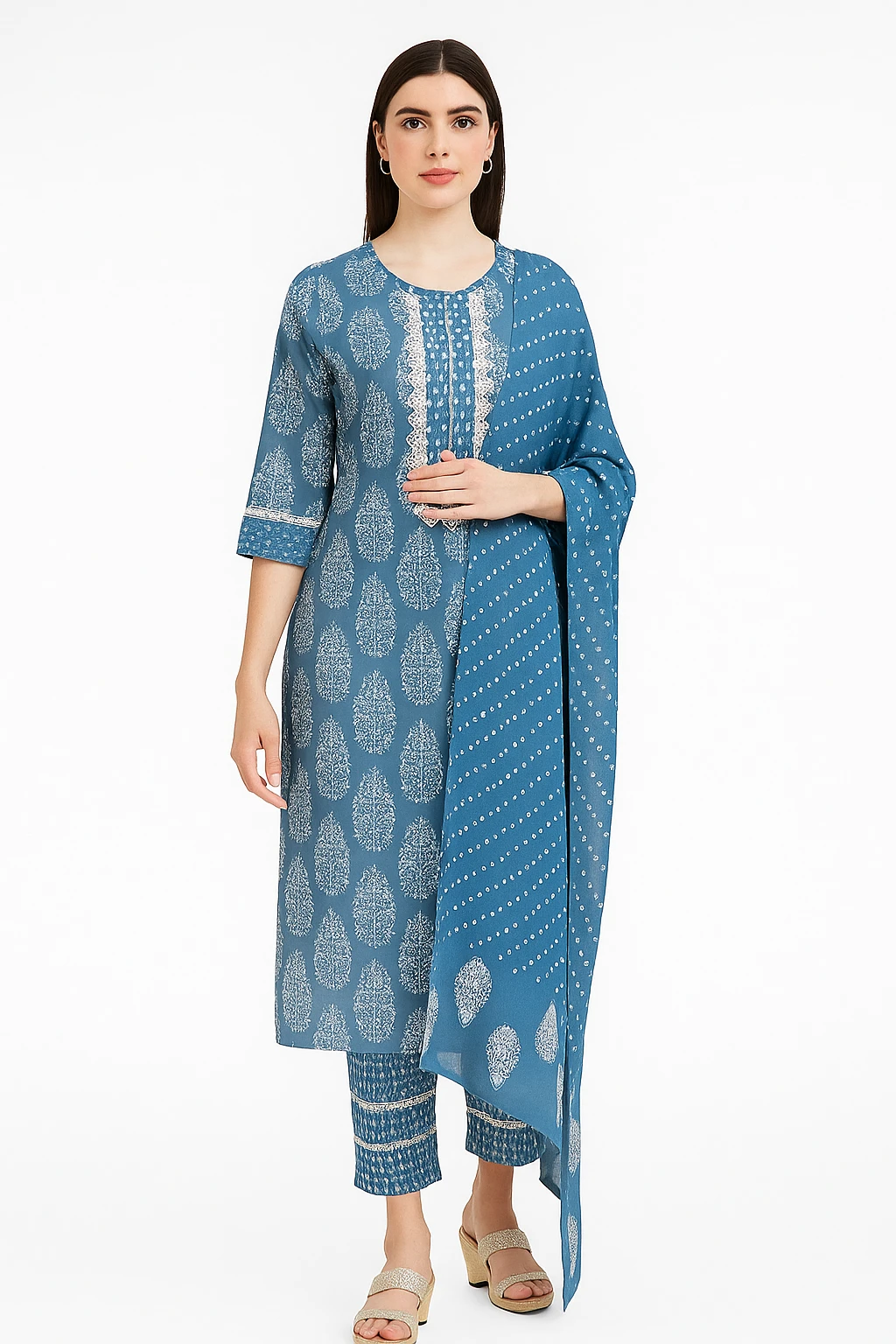 Pure Cotton Block Printed Suit