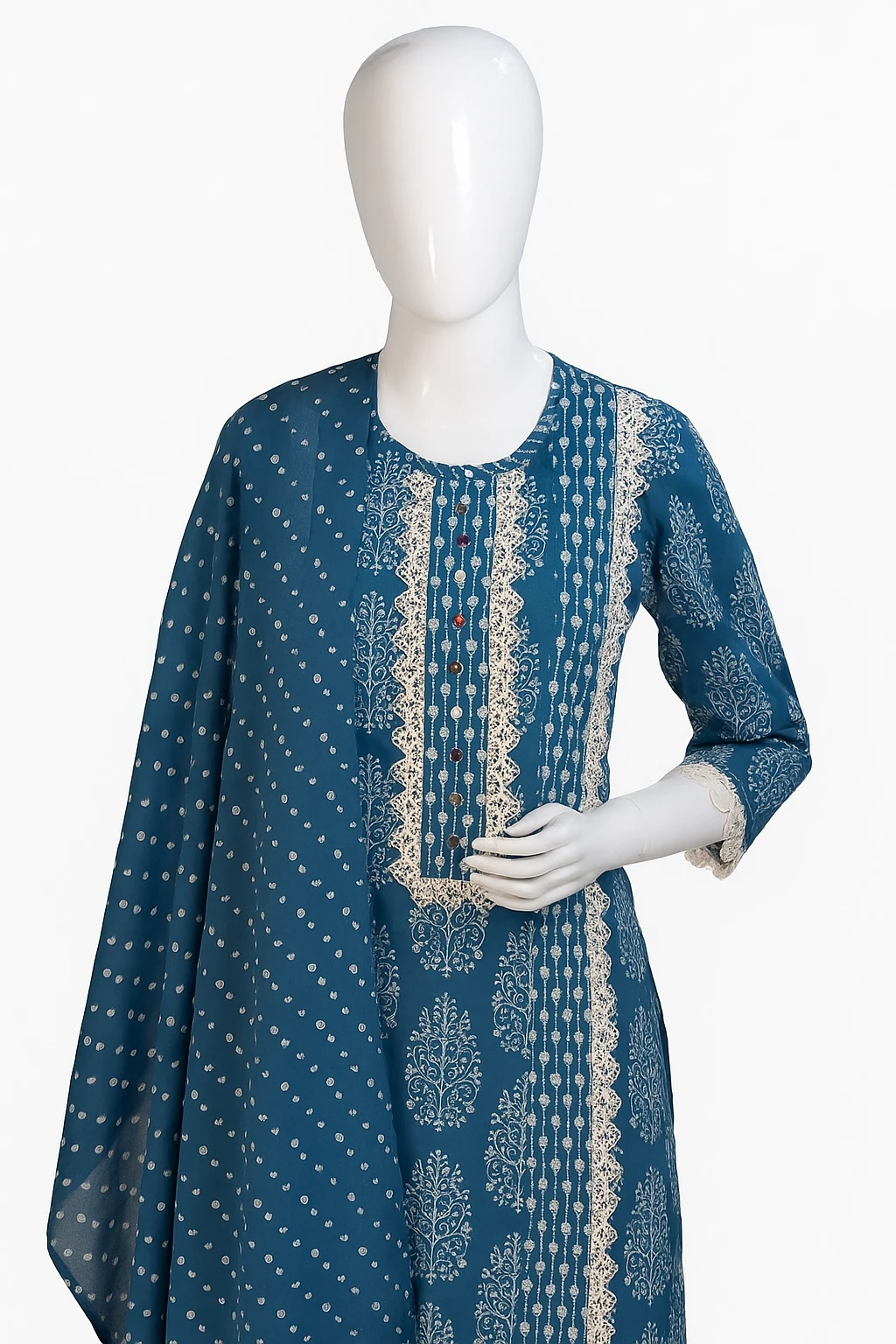 Cotton Block Printed Suit