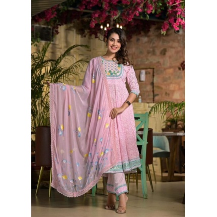 Full embroidery anarkali suit