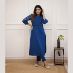 Women Blue Kurta and pant set