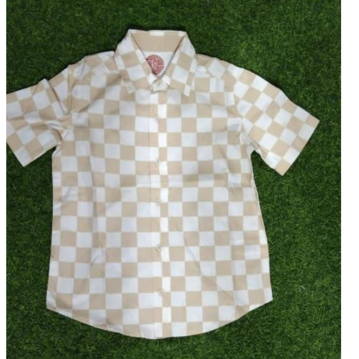 Brown-and-white-checker-shirt