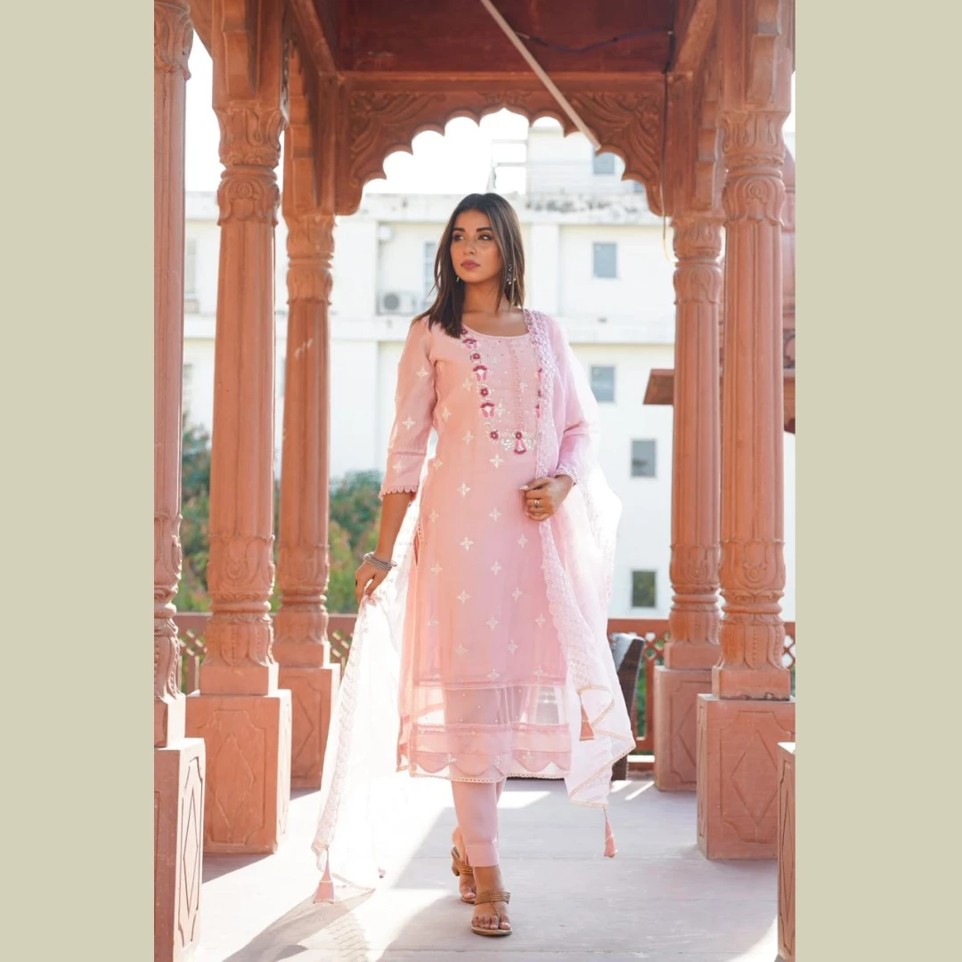 Silk-Partywear-Suit-with-organza-Dupatta