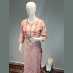 Silk Partywear Suit with organza Dupatta