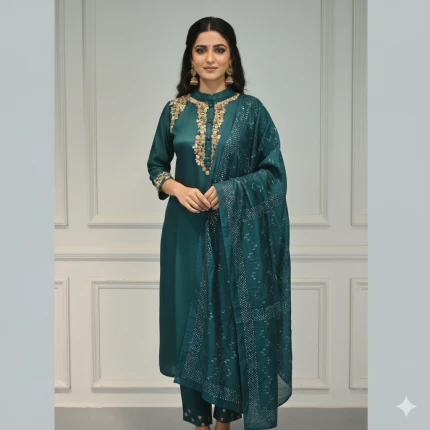 Dola Silk Partywear Suit with Handwork for Women – Aadvic