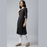 Black-Bock-Pleated-Embroidered-kurta