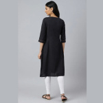 Black-Bock-Pleated-Embroidered-kurta