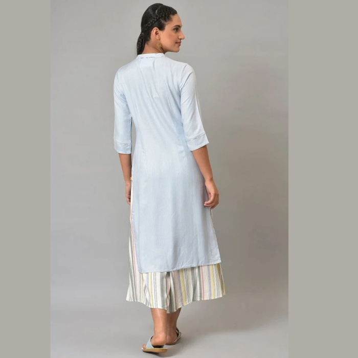 Blue Straight Summer kurta