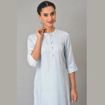 Blue Straight Summer kurta