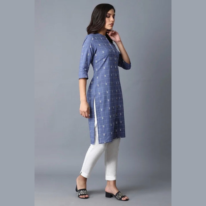 Branded-Dark-Blue-Printed-kurta