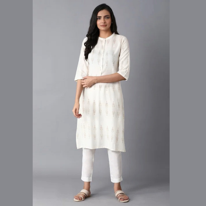 Ecru-Printed-Straight-kurta