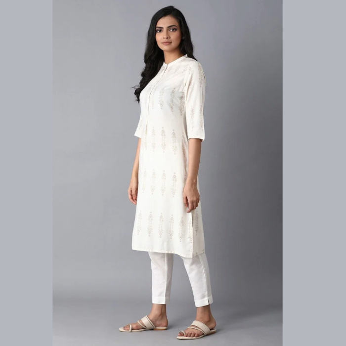 Ecru-Printed-Straight-kurta