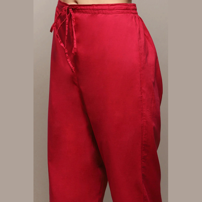 FUCHSIA-POLY-COTTON-STRAIGHT-KURTA-PANT-SUIT-SET