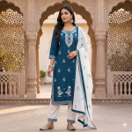 Full Embroidery 3 Pcs Suit
