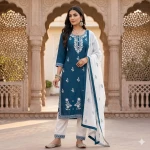 Full Embroidery 3 Pcs Suit