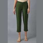 Green Festive Straight Trouser