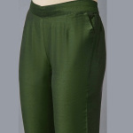 Green Festive Straight Trouser