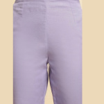 Purple Solid Slim Pants