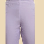 Purple Solid Slim Pants