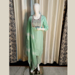 Sea-Green-Colour-pure-cotton-3-Pcs-Suit