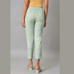 Sea Green Straight Fit Trouser Pants