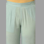 Sea Green Straight Fit Trouser Pants