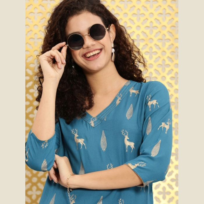 Women-Ethnic-Motifs-Printed-Kurta