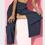 Women-Deep-Navy-Blue-Solid-Flared-Sustainable-Track-Pants