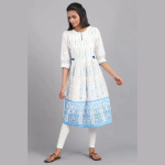 Women-Floral-Print-A-Line-Kurta