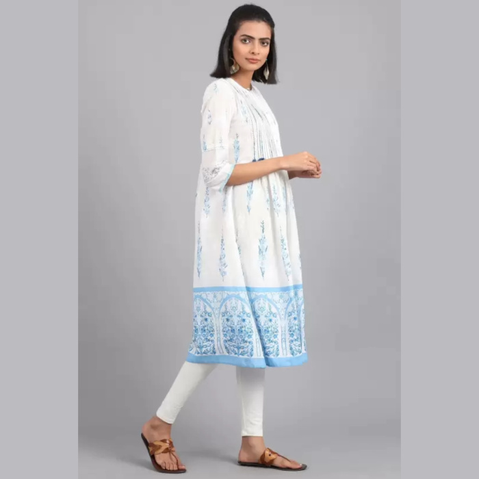 Women-Floral-Print-A-Line-Kurta