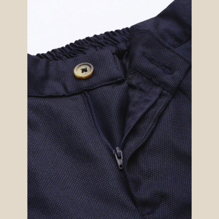 Women-Navy-Blue-Textured-Trousers