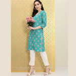 Women Ethnic Motifs Printed Straight Rozana Kurta