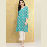 Women Ethnic Motifs Printed Straight Rozana Kurta