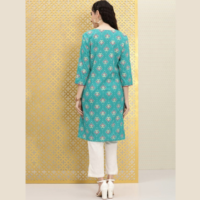 Women Ethnic Motifs Printed Straight Rozana Kurta