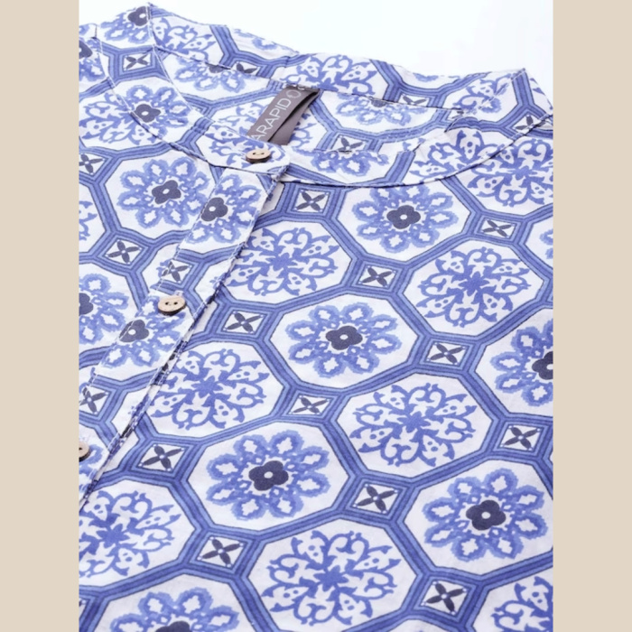 Women-White-Blue-Ethnic-Motifs-Print-Pure-Cotton-Straight-Kurta