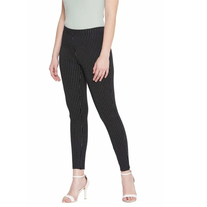 Womens-Striped-Jeggings