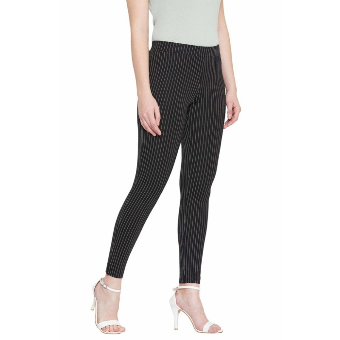 Womens-Striped-Jeggings