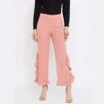 peach regular fit pants