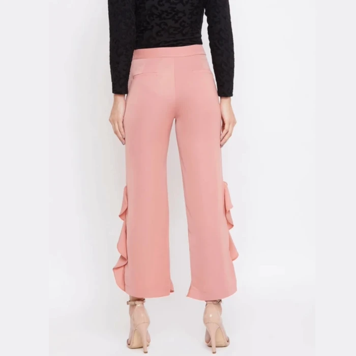 peach regular fit pants