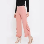 peach regular fit pants