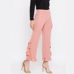 peach regular fit pants