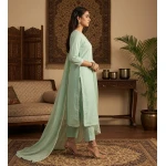 Sea Green Pure Cotton 3 Pcs Suit for Women