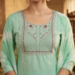 Sea Green Pure Cotton 3 Pcs Suit for Women