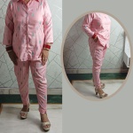 Masleen Fabric Digital Print Pink Colour coord set