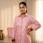 Pink Cotton Coord Set for Women