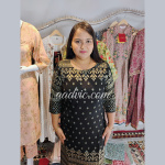 Black Colour Cotton Kurti