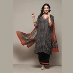 CHARCOAL LIVA STRAIGHT KURTA