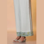 Mint Blue Embroidered Sleeveless Kurta, Palazzo and Dupatta