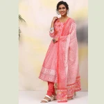 PINK COTTON ANARKALI KURTA