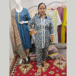 Pure Cotton Blue Colour Suit with Pant