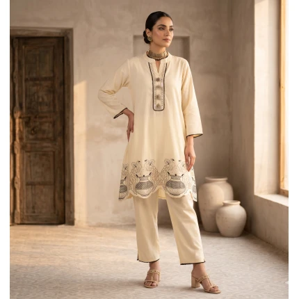 Off White Coord Set for Women